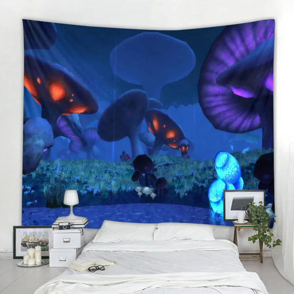 Mushroom Forest Tapestry-ToShay.org