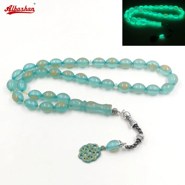 Green Luminous Prayer Beads-ToShay.org