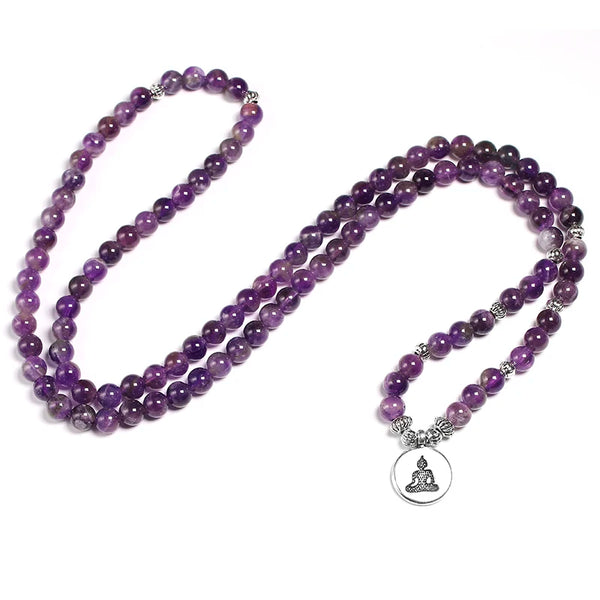 Purple Amethyst Mala Beads-ToShay.org