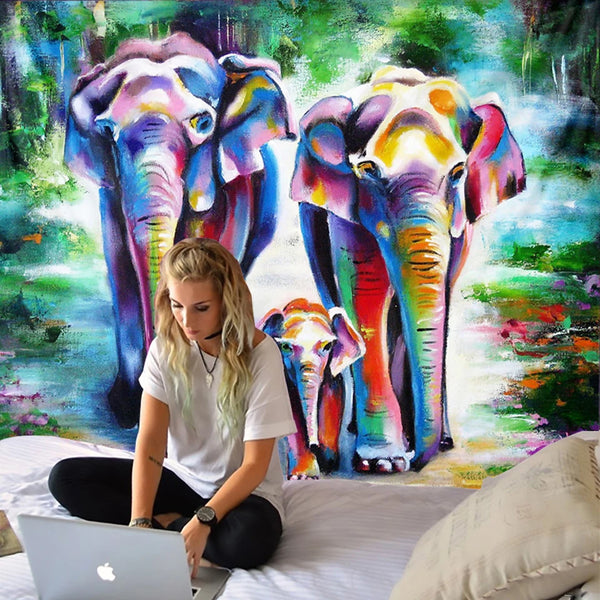 Elephant Art Tapestry-ToShay.org