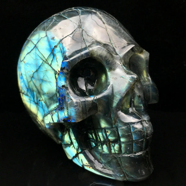 Blue Labradorite Quartz Skull-ToShay.org