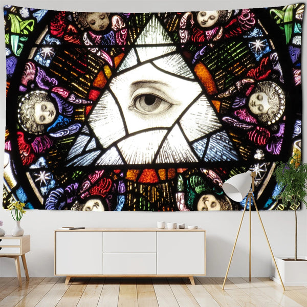 Stain Glass Eye Art Tapestry-ToShay.org