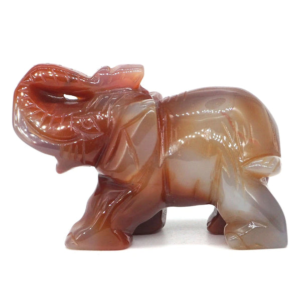 Red Agate Elephant Statue-ToShay.org