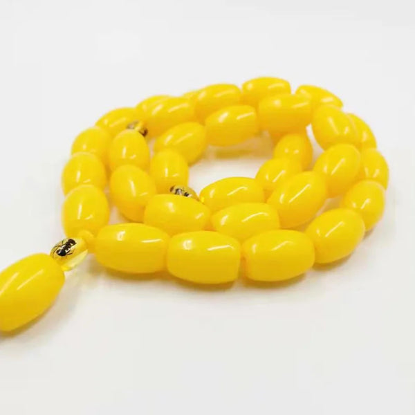 Yellow Amber Prayer Beads-ToShay.org