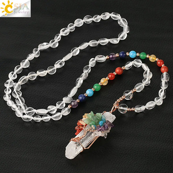 Chakra Bead Pendant Necklace-ToShay.org