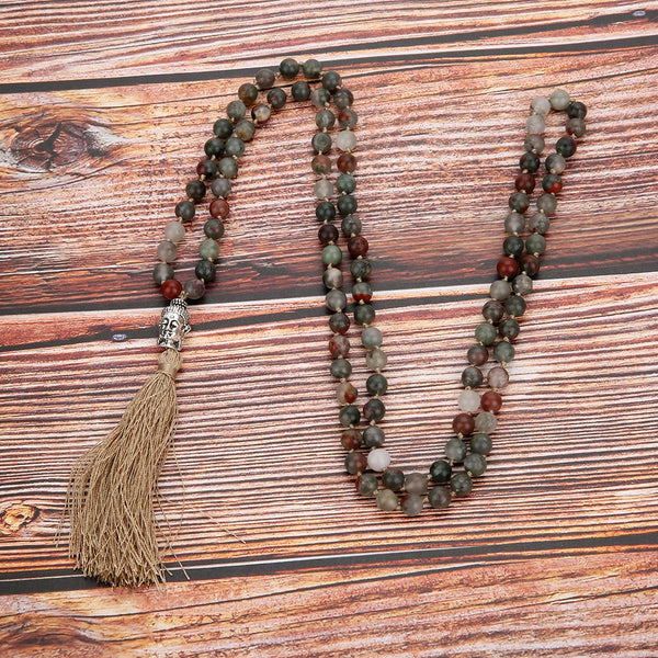 Green Bloodstone Mala Beads-ToShay.org