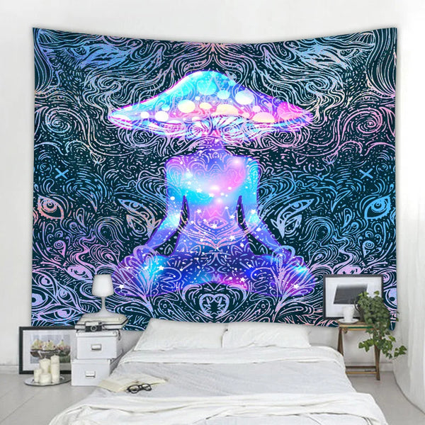 Mushroom Abstract Art Tapestry-ToShay.org