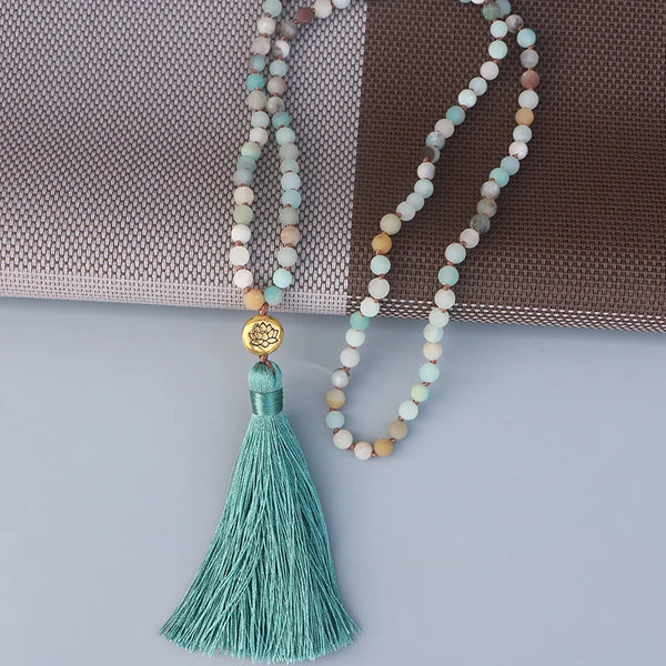 Blue Amazonite Mala Beads-ToShay.org