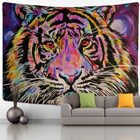 Jungle Cat Art Tapestry-ToShay.org