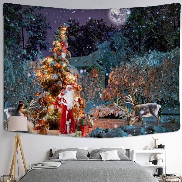 Snow Scape Art Tapestry-ToShay.org