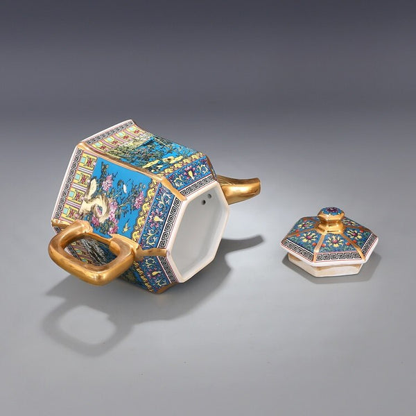 Gold Porcelain Teapots-ToShay.org