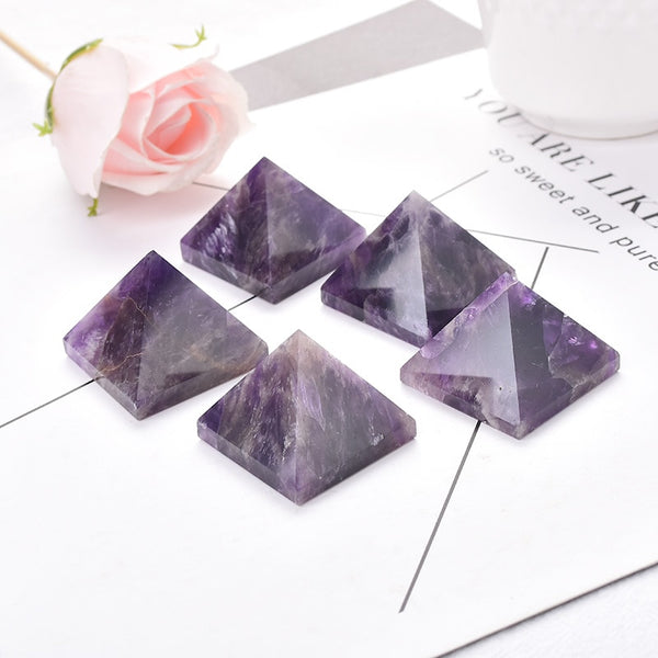 Purple Amethyst Crystal Pyramid-ToShay.org