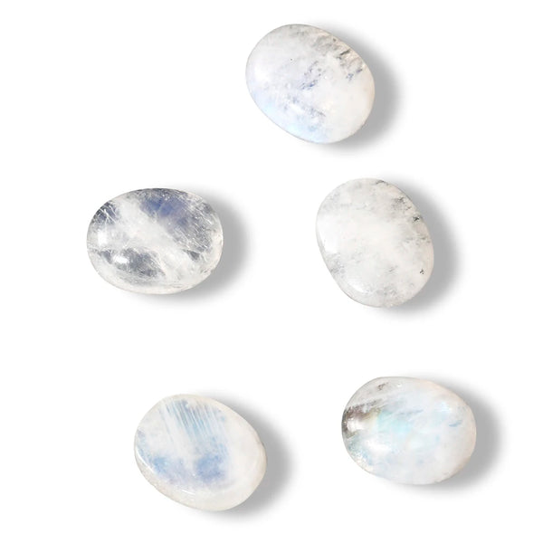 White Moonstone Palm Stones-ToShay.org