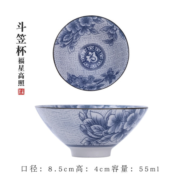 Blue White Porcelain Cups-ToShay.org