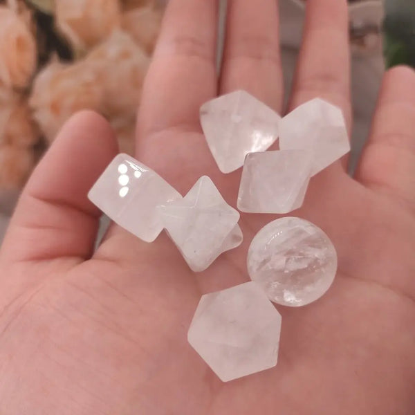 White Crystal Platonic Solids-ToShay.org