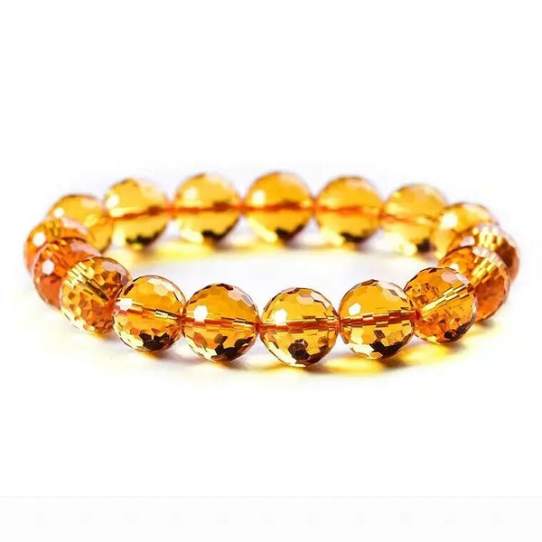 Yellow Citrine Bead Bracelet-ToShay.org