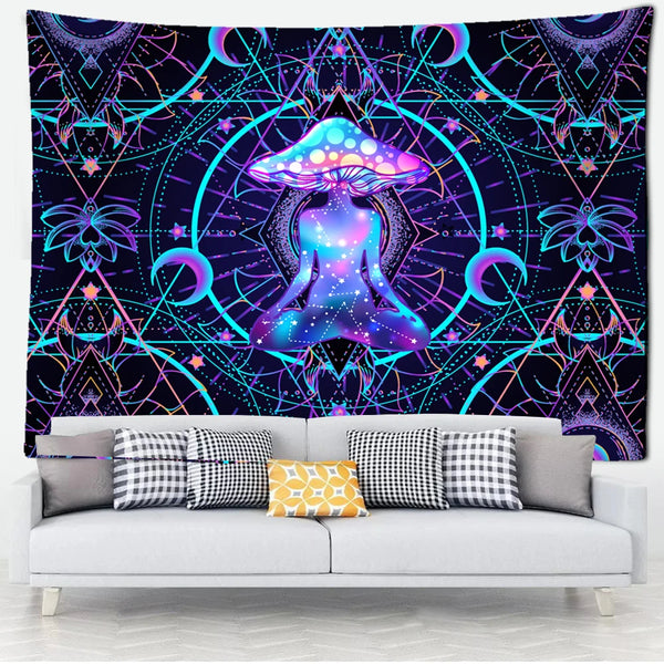 Mushroom Art Tapestry-ToShay.org