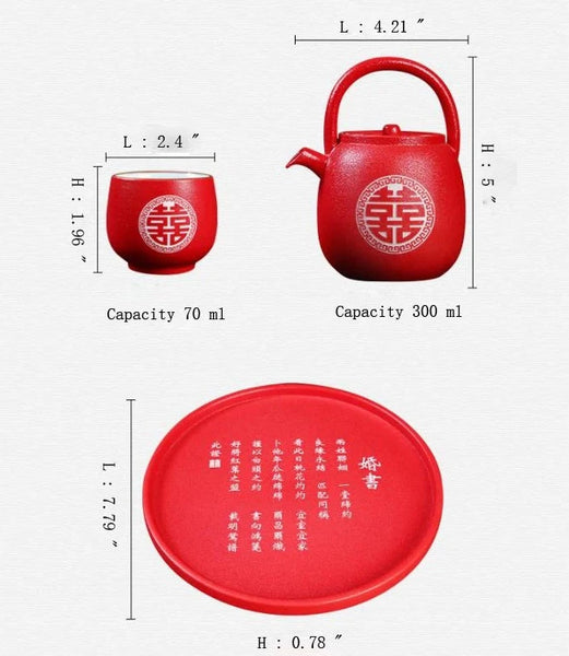 Red Ceramic Tea Sets-ToShay.org