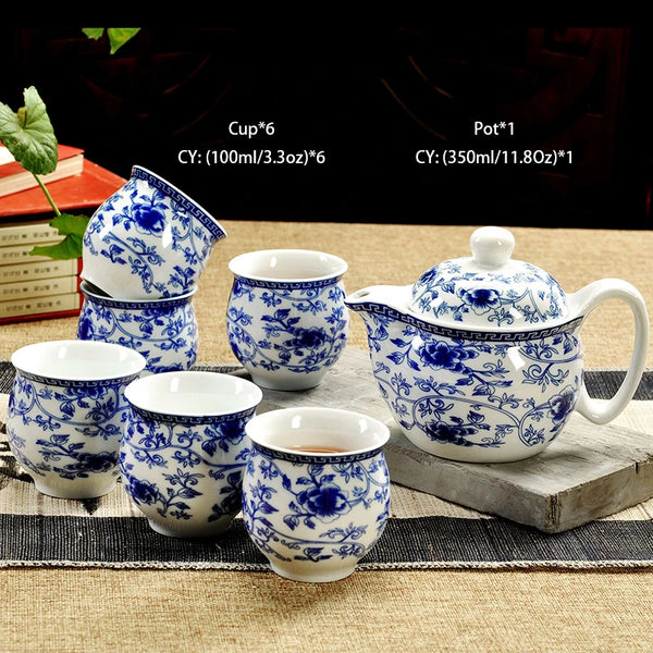 White Painted Ceramic Tea Sets-ToShay.org