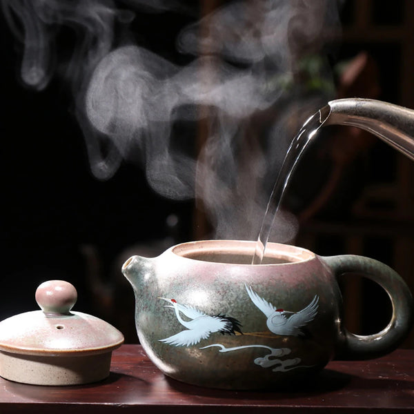 Crane Ceramic Teapot-ToShay.org