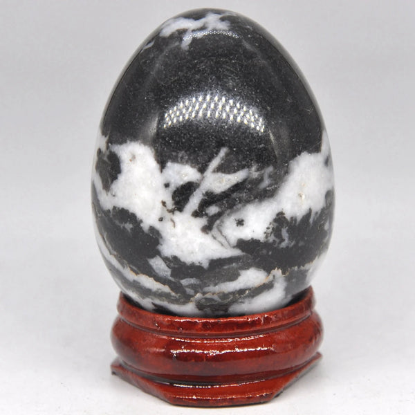 Black White Zebra Stone Egg-ToShay.org