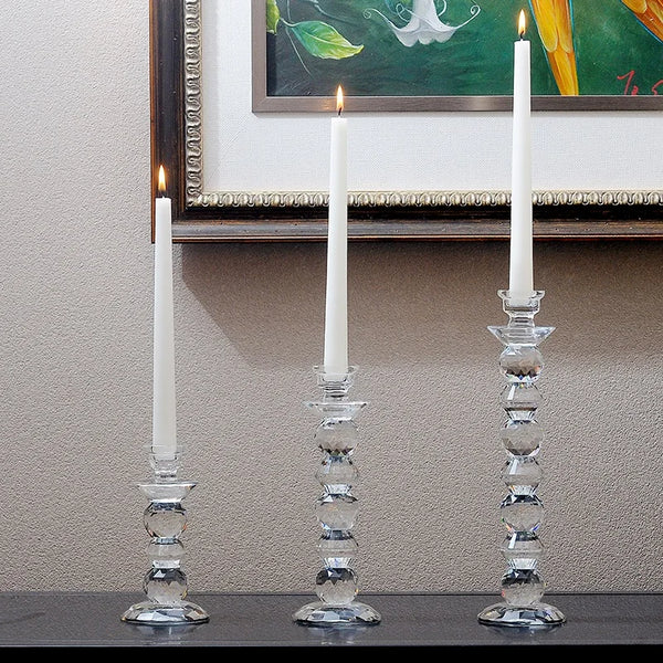 Crystal Glass Candle Holder-ToShay.org