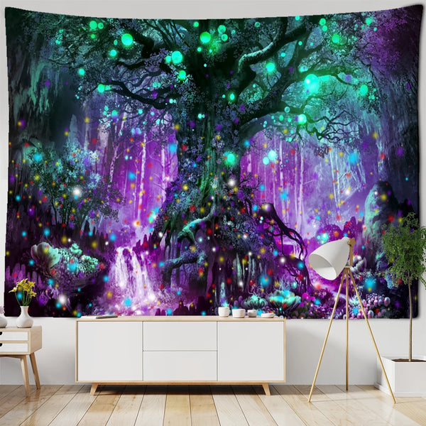 Tree Lantern Art Tapestry-ToShay.org