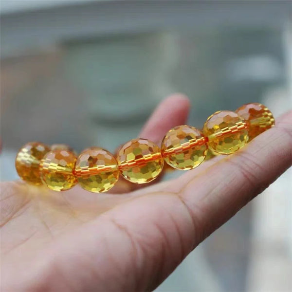 Yellow Citrine Bead Bracelet-ToShay.org