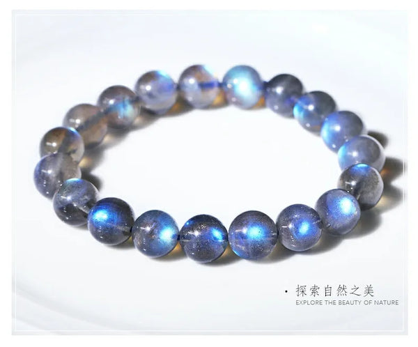 Blue Labradorite Bead Bracelet-ToShay.org