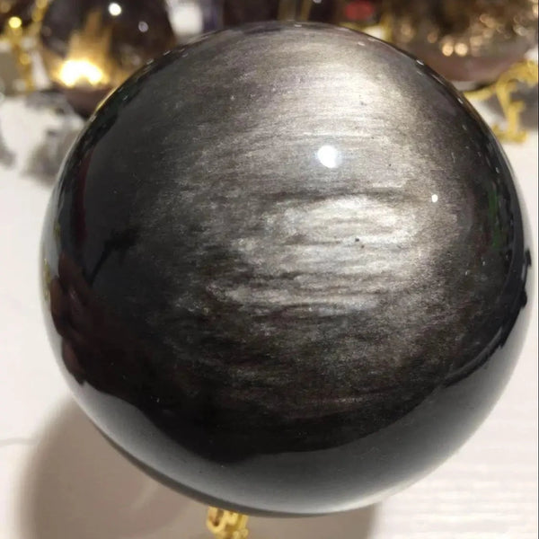 Silver Obsidian Ball-ToShay.org