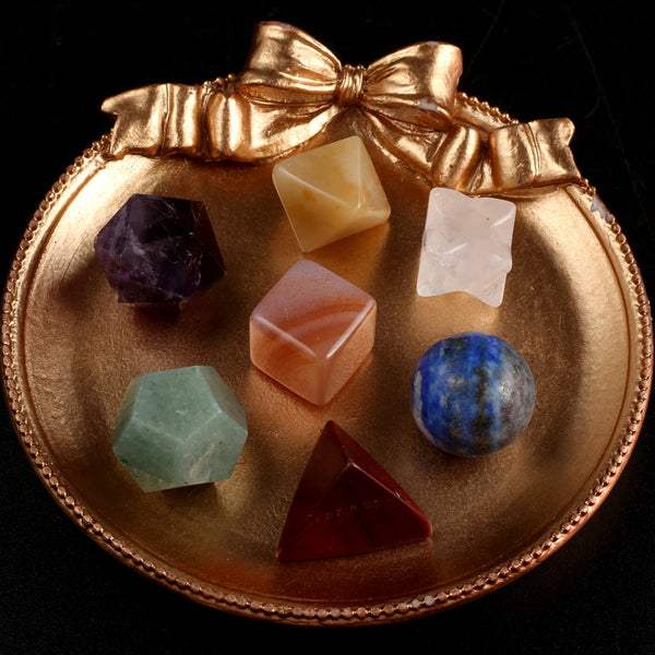 Mixed Quartz Crystal Platonic Solids-ToShay.org