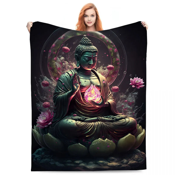 Buddha Plush Blanket-ToShay.org