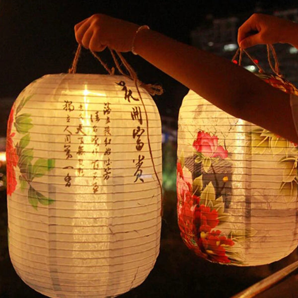 Flower Print Cloth Lantern-ToShay.org