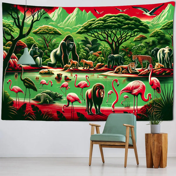 Jungle Animals Tapestry-ToShay.org