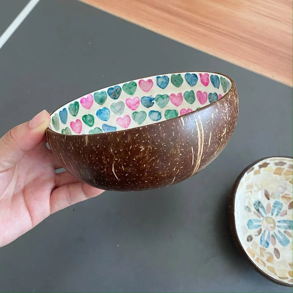 Shell Inlaid Coconut Bowl-ToShay.org