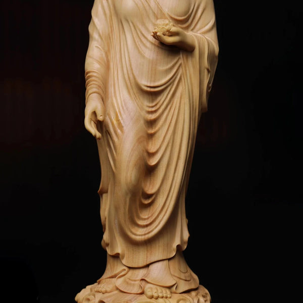 Wood Amitabha Buddha-ToShay.org