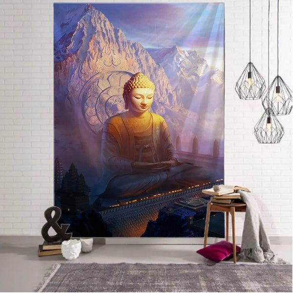 Buddha Lotus Tapestry-ToShay.org