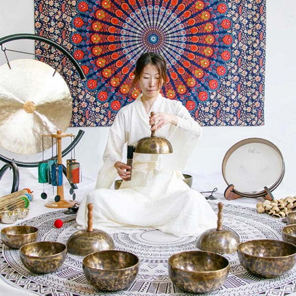 Tibetan Handle Singing Bowl-ToShay.org