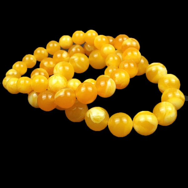 Yellow Beeswax Bead Bracelets-ToShay.org