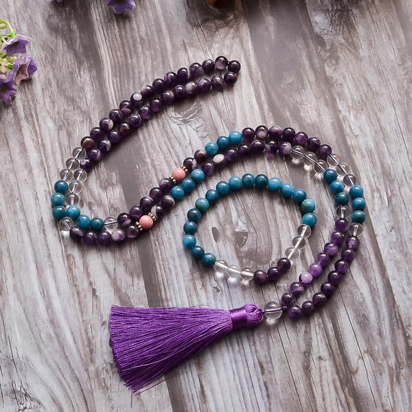 Purple Amethyst Mala Beads-ToShay.org