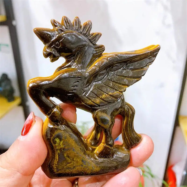 Yellow Tiger Eye Stone Unicorn-ToShay.org