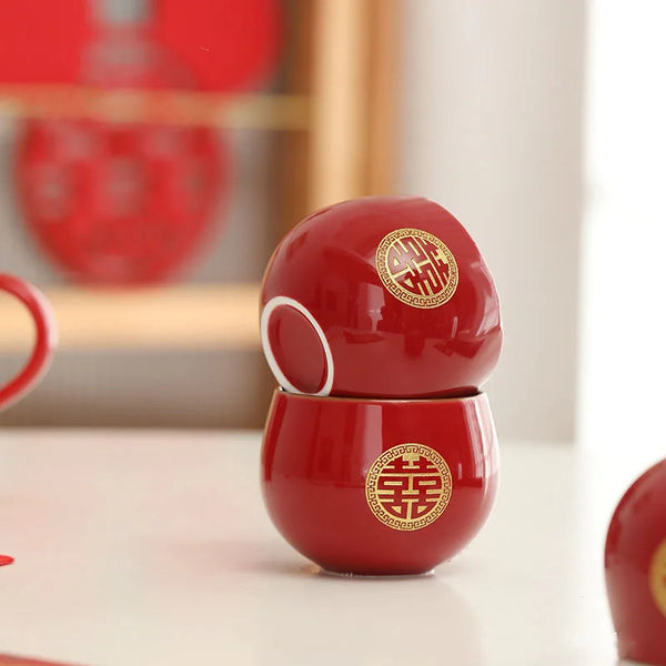 Red Ceramic Tea Sets-ToShay.org