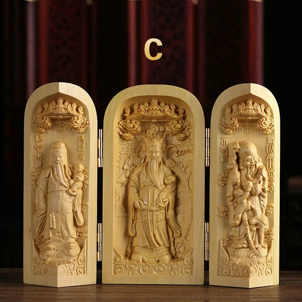 Wood Guanyin Buddha Box-ToShay.org