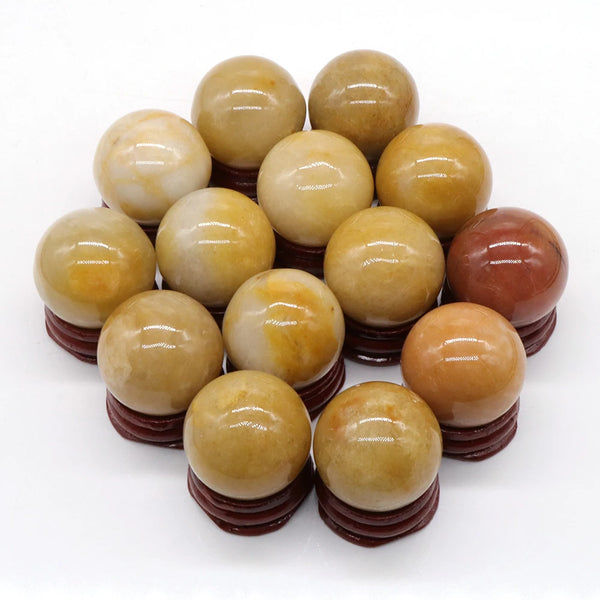 Yellow Jade Stone Balls-ToShay.org