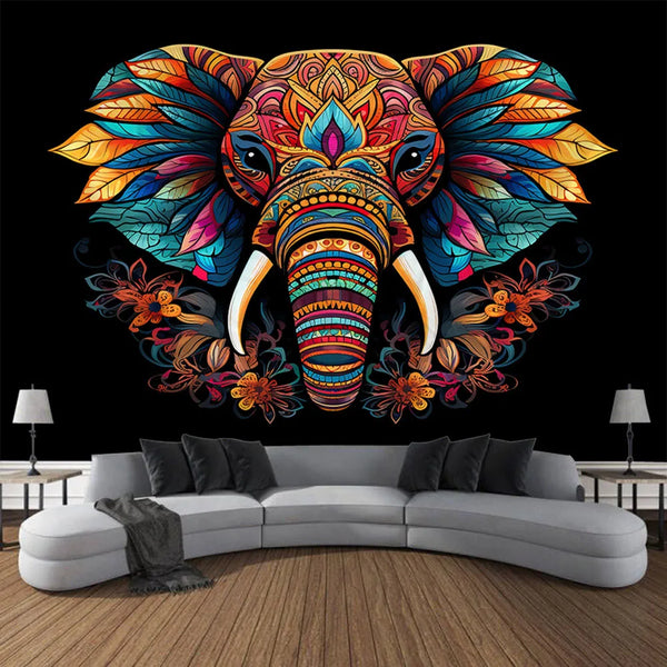 Elephant Art Tapestry-ToShay.org