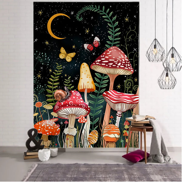 Mushroom Forest Tapestry-ToShay.org