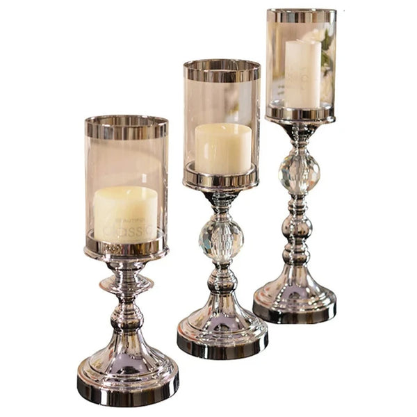 Crystal Glass Candle Holders-ToShay.org