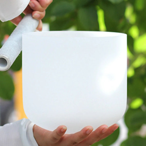 White Frosted Crystal Bowl-ToShay.org