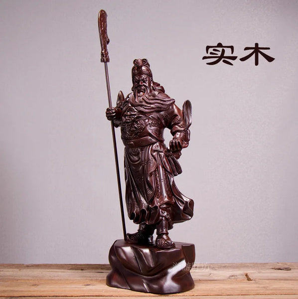 Wood Guan Yu Buddha Statue-ToShay.org