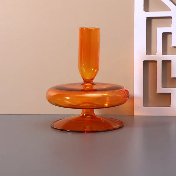 Glass Coloured Candlesticks-ToShay.org